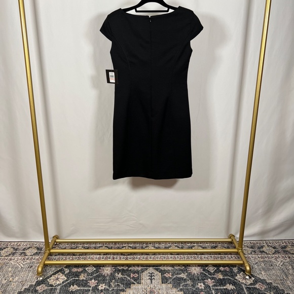 Ellen Tracy Black Dress with Gold Zipper and Gold Rivets (02) - Picture 7 of 10